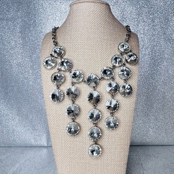 Chunky Rhinestone Statement Blingy Necklace & Earrings 4pc Bundle Set New NWT - Picture 11 of 11
